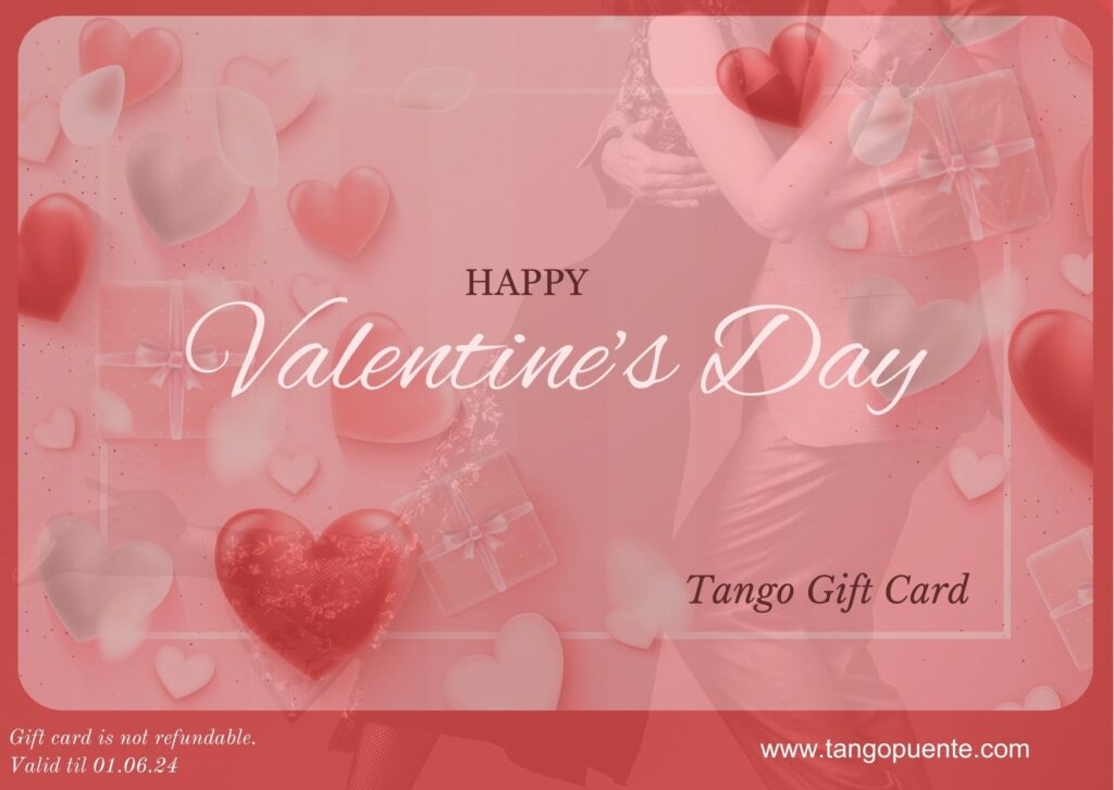 Valentine's Day gavekort tango